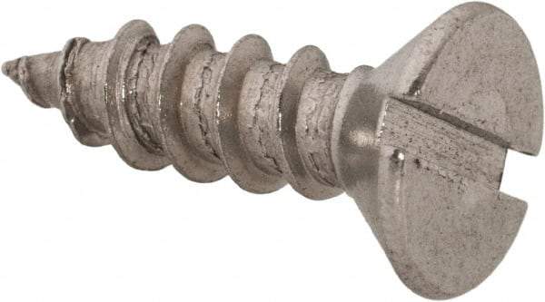 Value Collection - #12 Flat Head Slotted Sheet Metal Screw - Stainless Steel, 3/4" OAL, Grade 18-8 - Industrial Tool & Supply