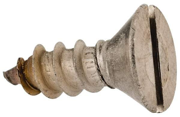 Value Collection - #14 Flat Head Slotted Sheet Metal Screw - Stainless Steel, 3/4" OAL, Grade 18-8 - Industrial Tool & Supply