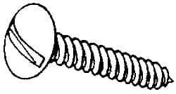 Value Collection - #10 Truss Head Slotted Sheet Metal Screw - Stainless Steel, 2" Length Under Head, Grade 18-8 - Industrial Tool & Supply