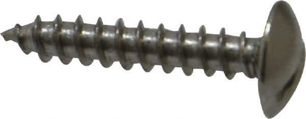 Value Collection - #6 Truss Head Slotted Sheet Metal Screw - Stainless Steel, 3/4" Length Under Head, Grade 18-8 - Industrial Tool & Supply