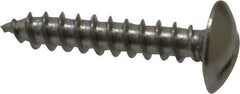 Value Collection - #6 Truss Head Slotted Sheet Metal Screw - Stainless Steel, 3/4" Length Under Head, Grade 18-8 - Industrial Tool & Supply
