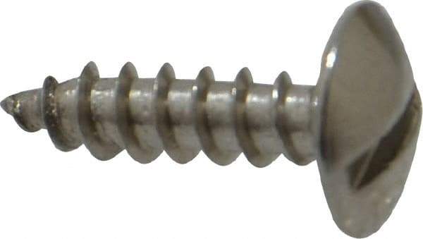 Value Collection - #8 Truss Head Slotted Sheet Metal Screw - Stainless Steel, 5/8" Length Under Head, Grade 18-8 - Industrial Tool & Supply