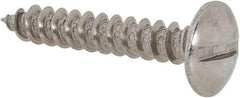 Value Collection - #8 Truss Head Slotted Sheet Metal Screw - Stainless Steel, 1" Length Under Head, Grade 18-8 - Industrial Tool & Supply