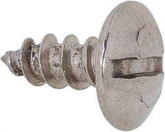 Value Collection - #10 Truss Head Slotted Sheet Metal Screw - Stainless Steel, 1/2" Length Under Head, Grade 18-8 - Industrial Tool & Supply