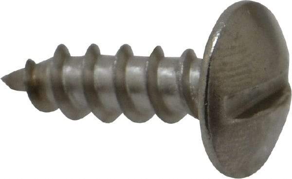 Value Collection - #10 Truss Head Slotted Sheet Metal Screw - Stainless Steel, 5/8" Length Under Head, Grade 18-8 - Industrial Tool & Supply
