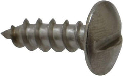 Value Collection - #10 Truss Head Slotted Sheet Metal Screw - Stainless Steel, 5/8" Length Under Head, Grade 18-8 - Industrial Tool & Supply