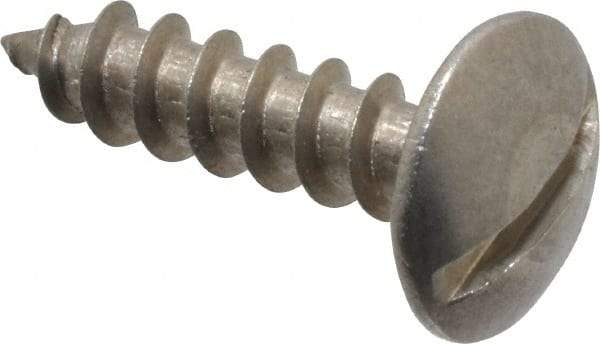 Value Collection - #10 Truss Head Slotted Sheet Metal Screw - Stainless Steel, 3/4" Length Under Head, Grade 18-8 - Industrial Tool & Supply