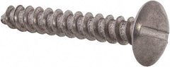 Value Collection - #10 Truss Head Slotted Sheet Metal Screw - Stainless Steel, 1-1/2" Length Under Head, Grade 18-8 - Industrial Tool & Supply