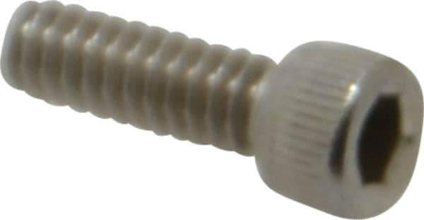 Value Collection - #6-32 UNC Hex Socket Drive, Socket Cap Screw - Grade 18-8 Stainless Steel, Uncoated, Fully Threaded, 7/16" Length Under Head - Industrial Tool & Supply