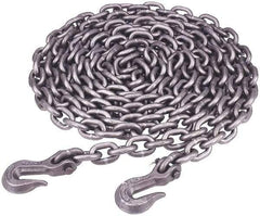 Peerless Chain - 20 Ft. Long, 4700 Lbs. Load Capacity, Carbon Steel Tie Down Chain - 7 Grade, 1.12 Inch Inside Long x 0.5 Inch Inside Wide - Industrial Tool & Supply