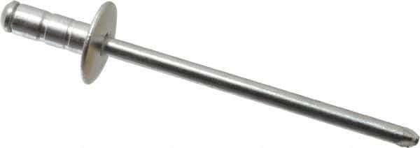 RivetKing - Size 41-43 Large Flange Dome Head Aluminum Multi Grip Blind Rivet - Steel Mandrel, 0.02" to 1/8" Grip, 3/8" Head Diam, 0.129" to 0.133" Hole Diam, 0.313" Length Under Head, 1/8" Body Diam - Industrial Tool & Supply