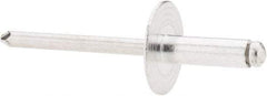 RivetKing - Size 66 Large Flange Dome Head Aluminum Open End Blind Rivet - Aluminum Mandrel, 0.251" to 3/8" Grip, 5/8" Head Diam, 0.192" to 0.196" Hole Diam, 0.575" Length Under Head, 3/16" Body Diam - Industrial Tool & Supply