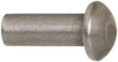 RivetKing - 3/16" Body Diam, Round Steel Solid Rivet - 1/2" Length Under Head - Industrial Tool & Supply