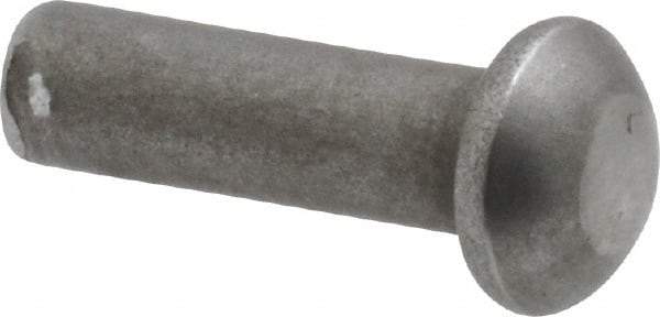 RivetKing - 3/16" Body Diam, Round Steel Solid Rivet - 5/8" Length Under Head - Industrial Tool & Supply
