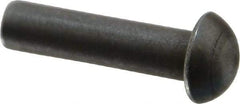 RivetKing - 1/4" Body Diam, Round Steel Solid Rivet - 1" Length Under Head - Industrial Tool & Supply