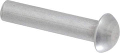 RivetKing - 1/4" Body Diam, Round Uncoated Steel Solid Rivet - 1-1/4" Length Under Head - Industrial Tool & Supply