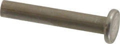 RivetKing - 1/8" Body Diam, Flat Uncoated Steel Solid Rivet - 3/4" Length Under Head - Industrial Tool & Supply