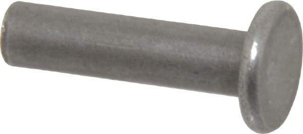 RivetKing - 3/16" Body Diam, Countersunk Uncoated Steel Solid Rivet - 3/4" Length Under Head, 90° Countersunk Head Angle - Industrial Tool & Supply
