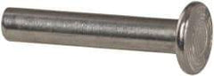 RivetKing - 3/16" Body Diam, Flat Aluminum Solid Rivet - 1" Length Under Head, Grade 1100F - Industrial Tool & Supply