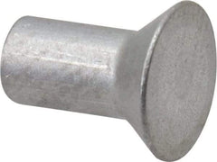 RivetKing - 1/8" Body Diam, Countersunk Uncoated Aluminum Solid Rivet - 1/4" Length Under Head, Grade 1100F, 78° Countersunk Head Angle - Industrial Tool & Supply