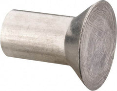 RivetKing - 3/16" Body Diam, Countersunk Aluminum Solid Rivet - 3/8" Length Under Head, Grade 1100F, 78° Countersunk Head Angle - Industrial Tool & Supply