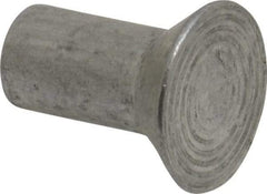 RivetKing - 1/4" Body Diam, Countersunk Uncoated Aluminum Solid Rivet - 1/2" Length Under Head, Grade 1100F, 78° Countersunk Head Angle - Industrial Tool & Supply