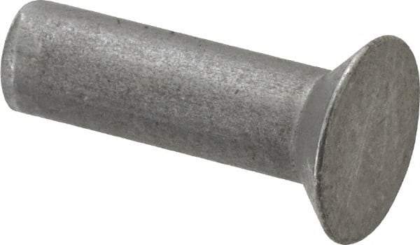 RivetKing - 3/16" Body Diam, Countersunk Uncoated Steel Solid Rivet - 5/8" Length Under Head, 90° Countersunk Head Angle - Industrial Tool & Supply