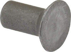 RivetKing - 1/4" Body Diam, Countersunk Steel Solid Rivet - 1/2" Length Under Head, 90° Countersunk Head Angle - Industrial Tool & Supply