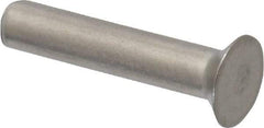 RivetKing - 1/8" Body Diam, Countersunk Uncoated Stainless Steel Solid Rivet - 5/8" Length Under Head, Grade 18-8, 90° Countersunk Head Angle - Industrial Tool & Supply
