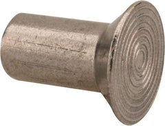 RivetKing - 1/4" Body Diam, Countersunk Uncoated Stainless Steel Solid Rivet - 1/2" Length Under Head, Grade 18-8, 90° Countersunk Head Angle - Industrial Tool & Supply