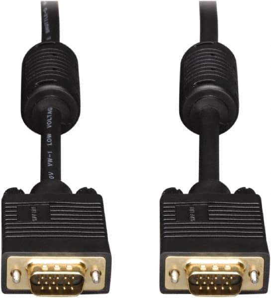 Tripp-Lite - 25' Long, HD15/HD15 Computer Cable - Black, Male x Male - Industrial Tool & Supply