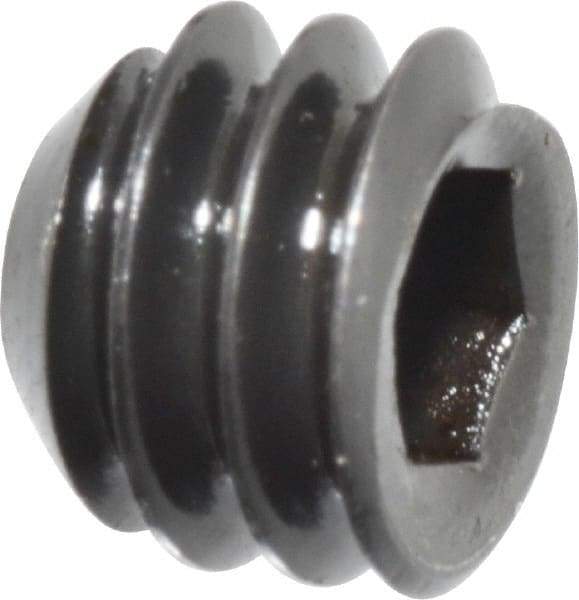 Holo-Krome - 1/4-20 UNC, 3/16" OAL, Cup Point Set Screw - Grade 8 Alloy Steel, 1/8" Key - Industrial Tool & Supply