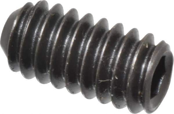 Holo-Krome - 1/4-20 UNC, 1/2" OAL, Cup Point Set Screw - Grade 8 Alloy Steel, 1/8" Key - Industrial Tool & Supply