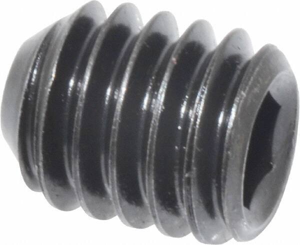 Holo-Krome - 5/16-18 UNC, 3/8" OAL, Cup Point Set Screw - Grade 8 Alloy Steel, 5/32" Key - Industrial Tool & Supply