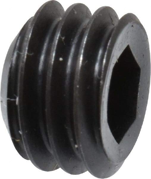 Holo-Krome - 3/8-16 UNC, 1/4" OAL, Cup Point Set Screw - Grade 8 Alloy Steel, 3/16" Key - Industrial Tool & Supply