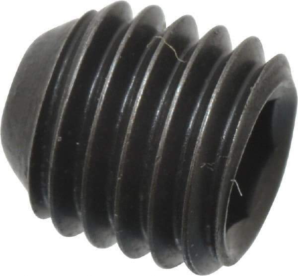 Holo-Krome - 1/4-28 UNF, 1/4" OAL, Cup Point Set Screw - Grade 8 Alloy Steel, 1/8" Key - Industrial Tool & Supply