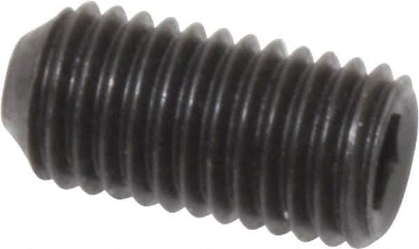 Holo-Krome - 1/4-28 UNF, 1/2" OAL, Cup Point Set Screw - Grade 8 Alloy Steel, 1/8" Key - Industrial Tool & Supply