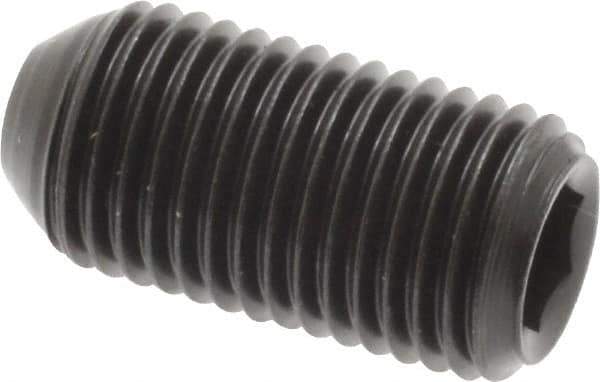 Holo-Krome - 3/8-24 UNF, 3/4" OAL, Cup Point Set Screw - Grade 8 Alloy Steel, 3/16" Key - Industrial Tool & Supply