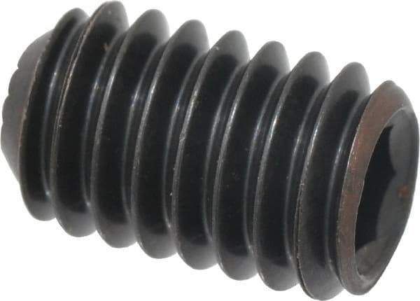 Holo-Krome - 5/16-18 UNC, 1/2" OAL, Internal Knurl Point Set Screw - Grade 8 Alloy Steel, 5/32" Key - Industrial Tool & Supply