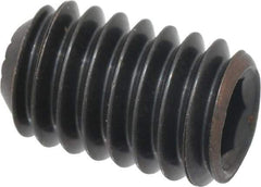 Holo-Krome - 5/16-18 UNC, 1/2" OAL, Internal Knurl Point Set Screw - Grade 8 Alloy Steel, 5/32" Key - Industrial Tool & Supply