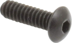 Holo-Krome - #4-40 UNC Hex Socket Drive, Button Screw - Alloy Steel, Black Oxide Finish, Fully Threaded, 3/8" Length Under Head - Industrial Tool & Supply