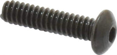Holo-Krome - #4-40 UNC Hex Socket Drive, Button Screw - Alloy Steel, Black Oxide Finish, Fully Threaded, 1/2" Length Under Head - Industrial Tool & Supply