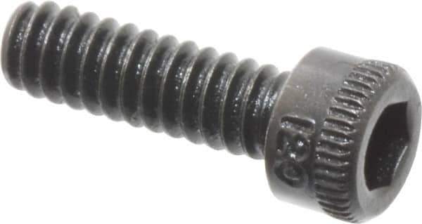 Made in USA - #4-40 UNC Hex Socket Drive, Socket Cap Screw - Alloy Steel, Black Oxide Finish, Fully Threaded, 3/8" Length Under Head - Industrial Tool & Supply