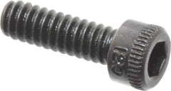 Made in USA - #4-40 UNC Hex Socket Drive, Socket Cap Screw - Alloy Steel, Black Oxide Finish, Fully Threaded, 3/8" Length Under Head - Industrial Tool & Supply