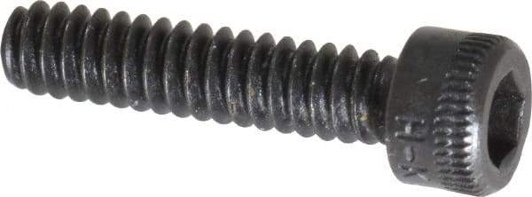 Made in USA - #4-40 UNC Hex Socket Drive, Socket Cap Screw - Alloy Steel, Black Oxide Finish, Fully Threaded, 1/2" Length Under Head - Industrial Tool & Supply