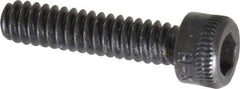 Made in USA - #4-40 UNC Hex Socket Drive, Socket Cap Screw - Alloy Steel, Black Oxide Finish, Fully Threaded, 1/2" Length Under Head - Industrial Tool & Supply
