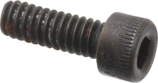 Made in USA - #5-40 UNC Hex Socket Drive, Socket Cap Screw - Alloy Steel, Black Oxide Finish, Fully Threaded, 3/8" Length Under Head - Industrial Tool & Supply