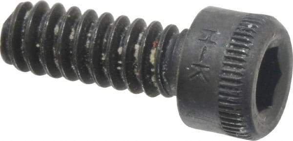 Made in USA - #6-32 UNC Hex Socket Drive, Socket Cap Screw - Alloy Steel, Black Oxide Finish, Fully Threaded, 3/8" Length Under Head - Industrial Tool & Supply