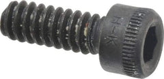 Made in USA - #6-32 UNC Hex Socket Drive, Socket Cap Screw - Alloy Steel, Black Oxide Finish, Fully Threaded, 3/8" Length Under Head - Industrial Tool & Supply
