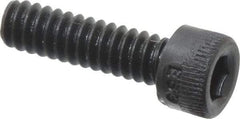 Made in USA - #6-32 UNC Hex Socket Drive, Socket Cap Screw - Alloy Steel, Black Oxide Finish, Fully Threaded, 1/2" Length Under Head - Industrial Tool & Supply